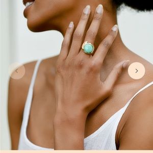 NINA BERENATO SCARAB in TIBETAN TURQUOISE sz 7